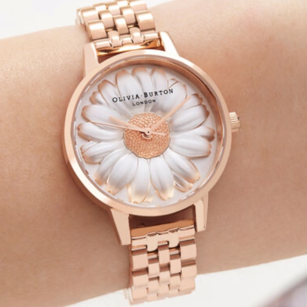 Olivia Burton 3D Daisy Rose Gold Watch